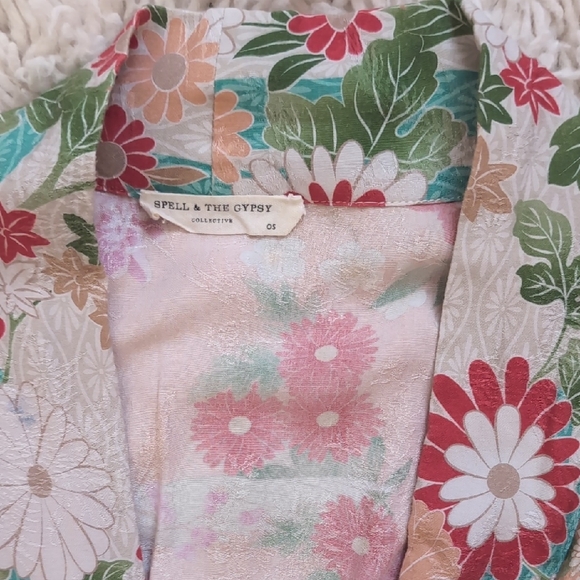 Spell Delilah Multicolor Floral Kimono Robe - Picture 3 of 7